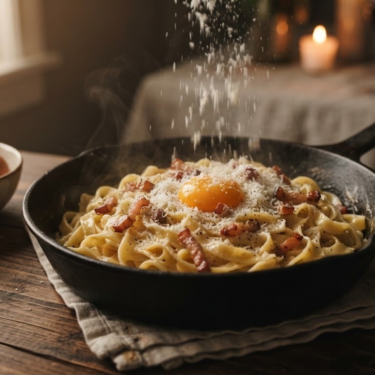 Tagliatelle Carbonara recept
