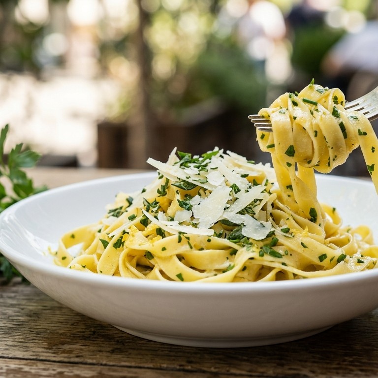 Tagliatelle met boter en verse kruiden recept