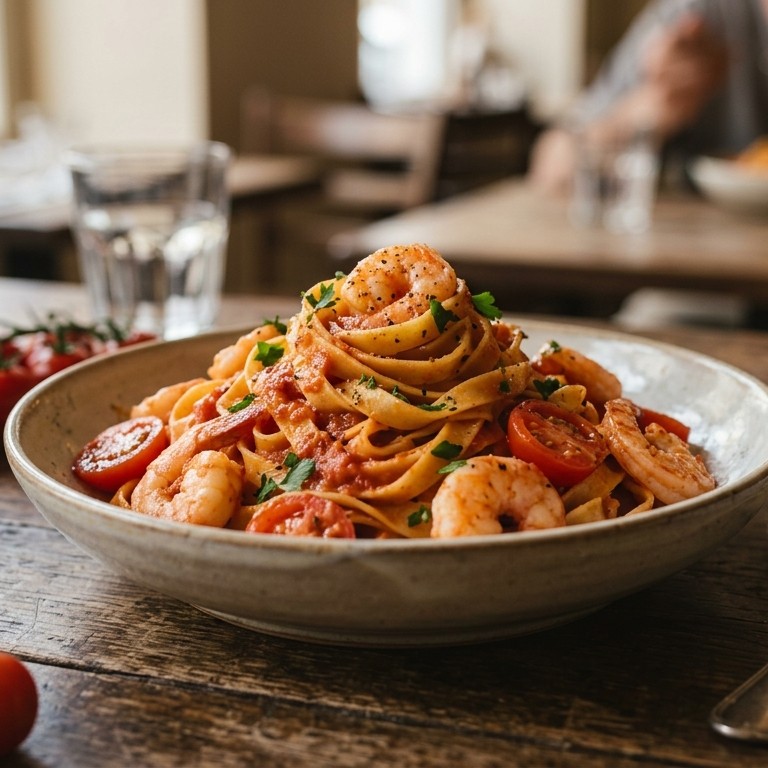 Tagliatelle met garnalen recept