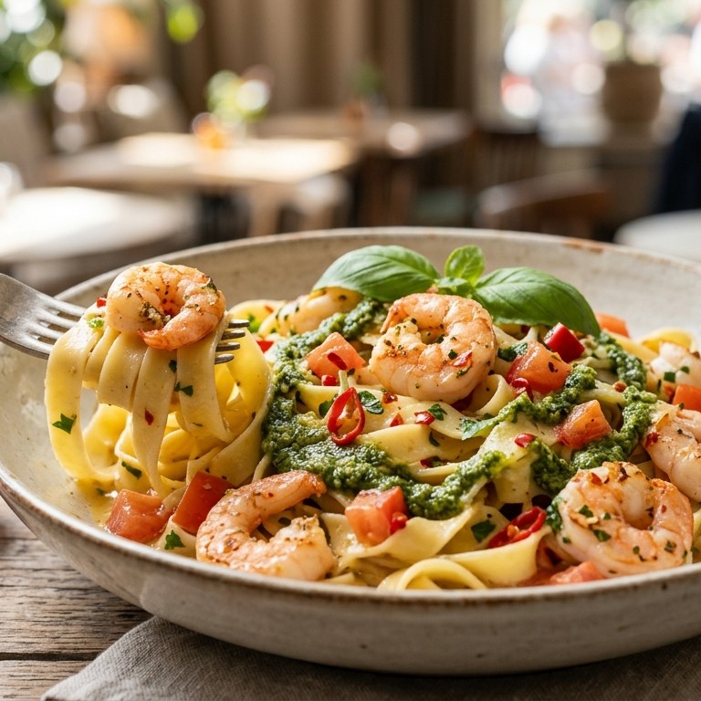 Tagliatelle met garnalen recept