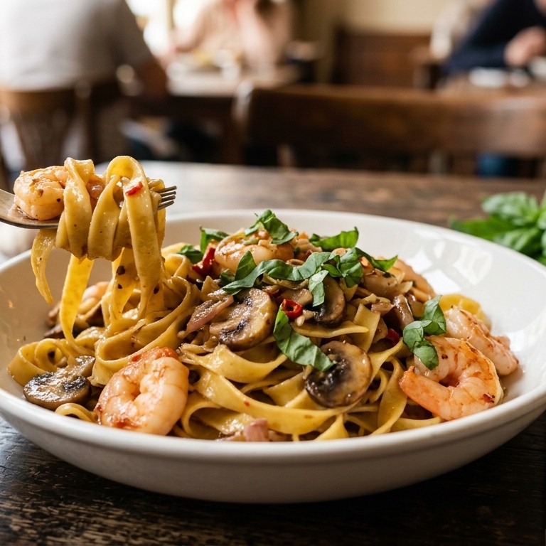 Tagliatelle met garnalen recept