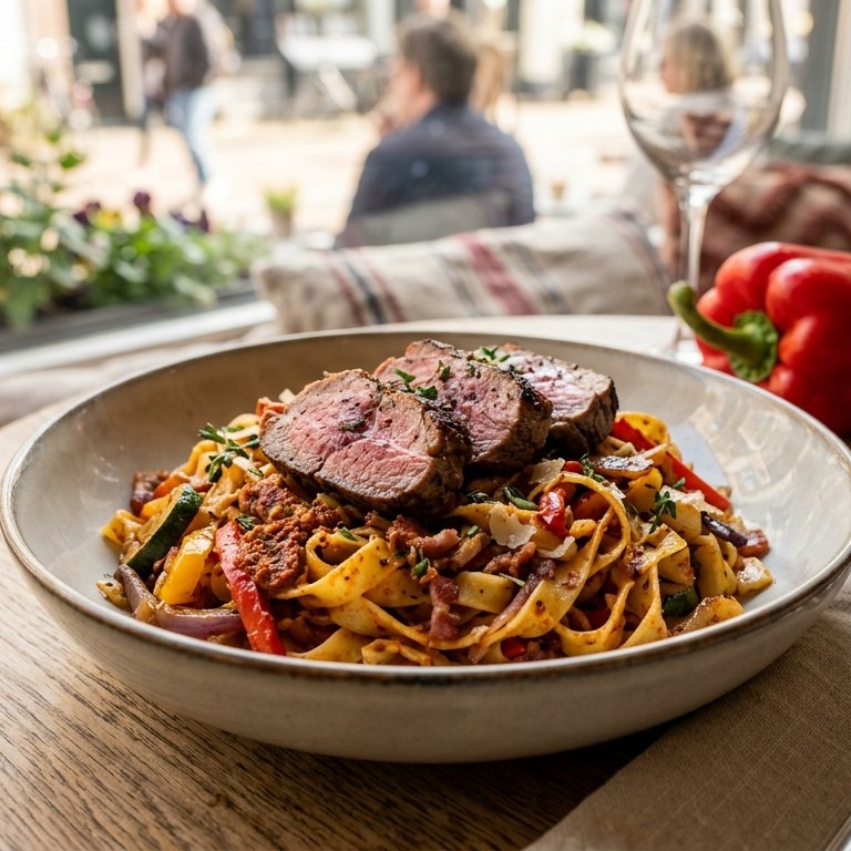 Tagliatelle met lamsfilet recept