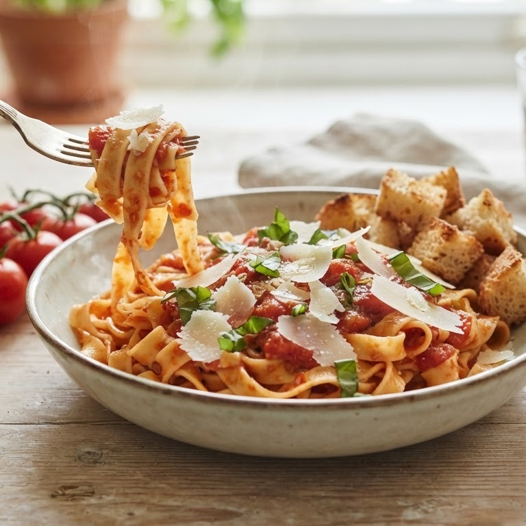 Tagliatelle met tomatensaus recept
