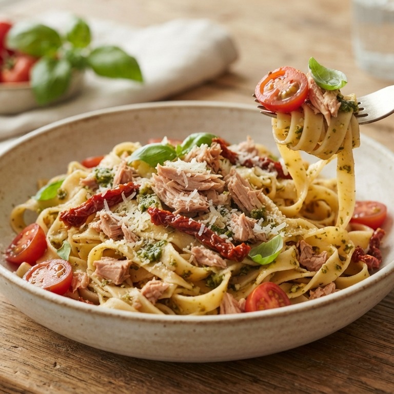 Tagliatelle met tonijn recept