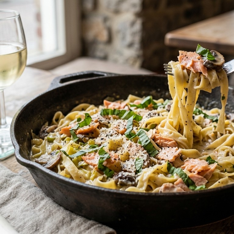 Tagliatelle met zalm recept