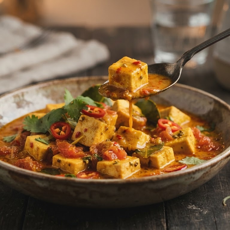 Tahoe boemboe Bali (gesmoorde tahoe in sausje van kokosmelk) recept