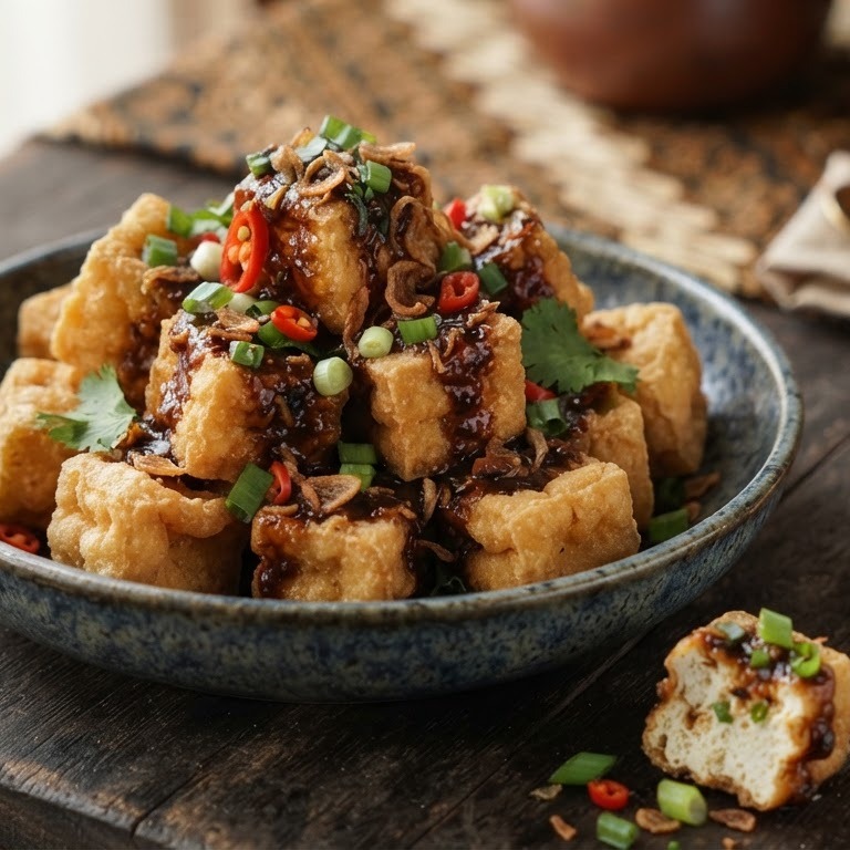 Tahoe Padang (gefrituurde tahoe in kruidensaus) recept