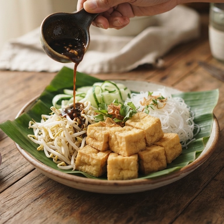 Tahu Kretopak Bandung (groentenschotel met gebakken tahu) recept