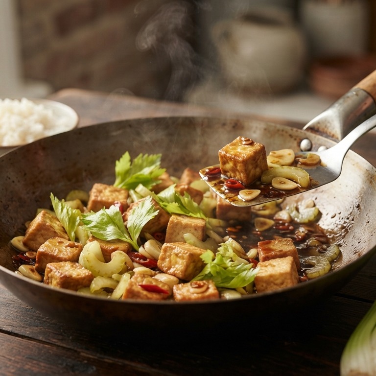 Tahu met bleekselderij recept