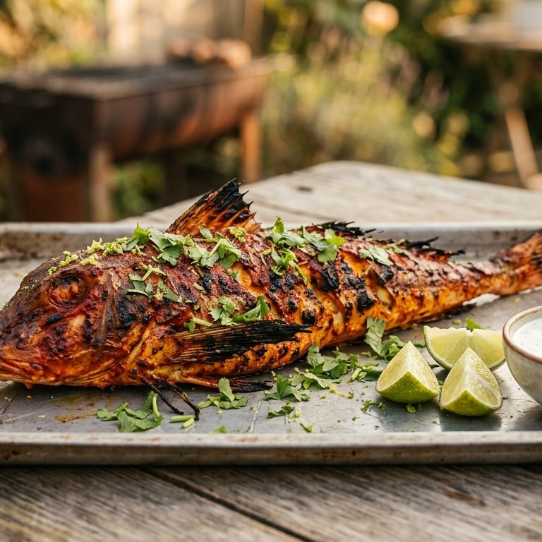 Tandooripoon op de BBQ recept