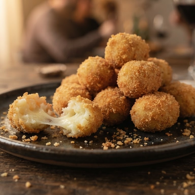 Tapas aardappel-kaas kroketjes recept