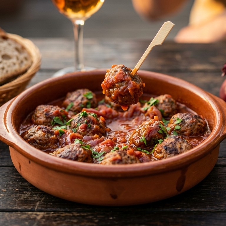 Tapasgehaktballetjes in tomatensaus recept