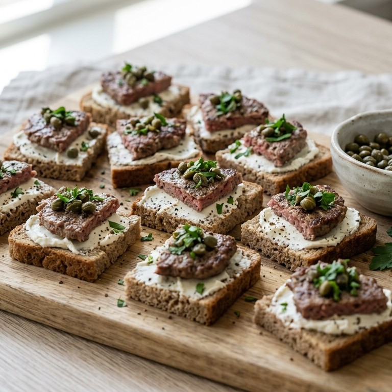 Tartaar - roomkaassneetje recept