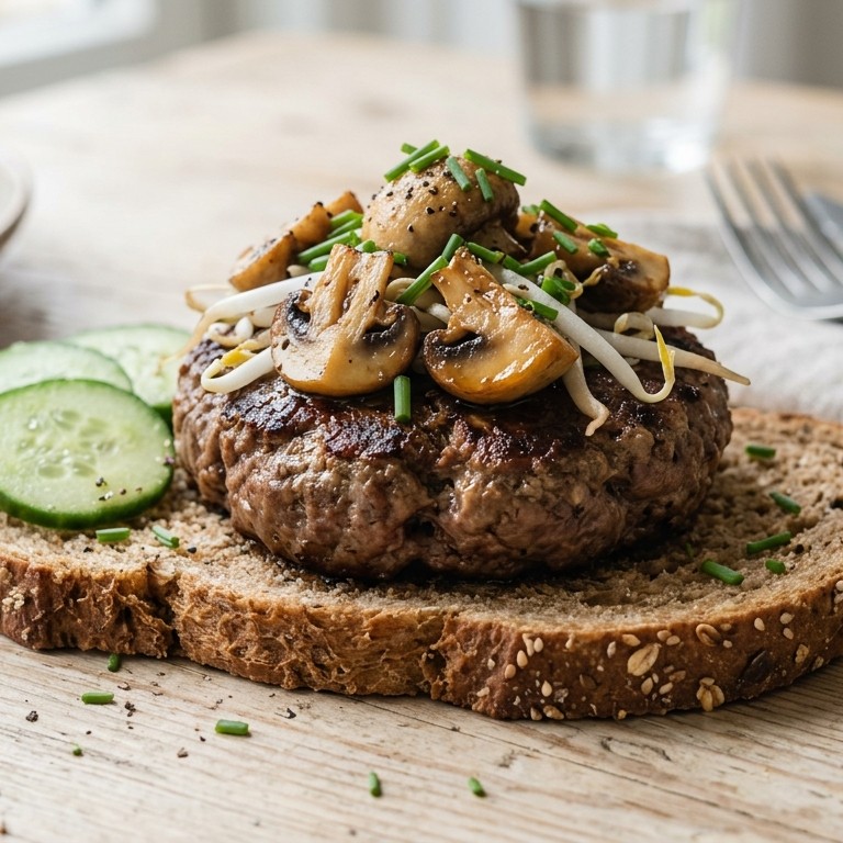 Tartaartje met gebakken champignons en Tauge recept