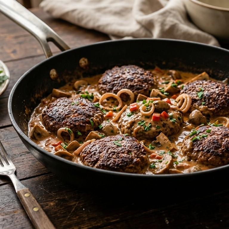 Tartaartje met paddestoelen en stroganoffsaus recept