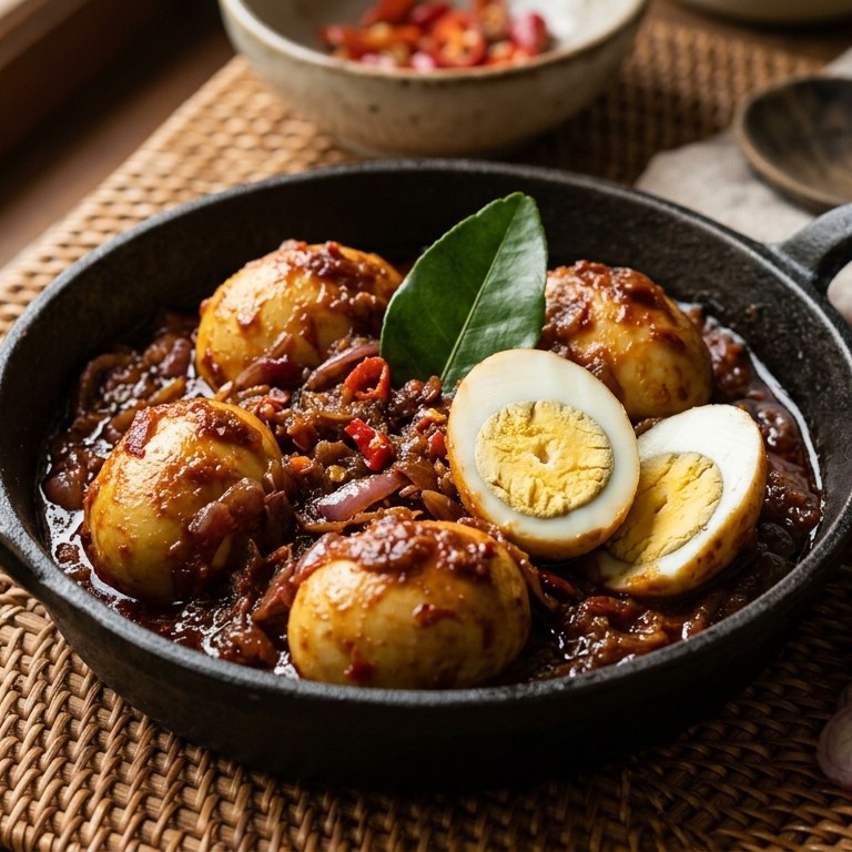 Telor masak Bali (scherp gekruide eieren) recept