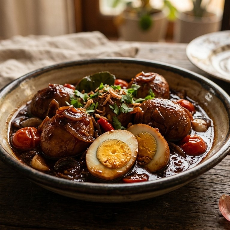 Telor masak ketjap (pittig gekruide eieren) recept