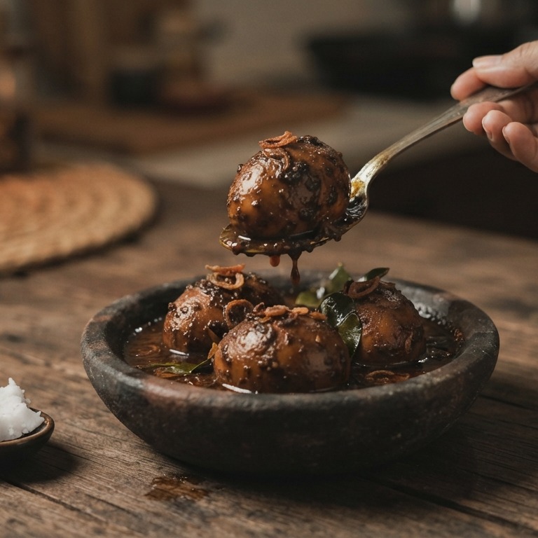 Telor Petis Tiga (eieren in kruidige saus) recept