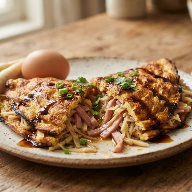 Telor rebung (omelet met ham en bamboe) recept