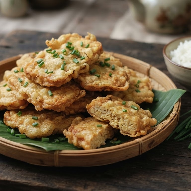 Tempe goreng tepung (gebakken tempe in een meelbeslagje recept