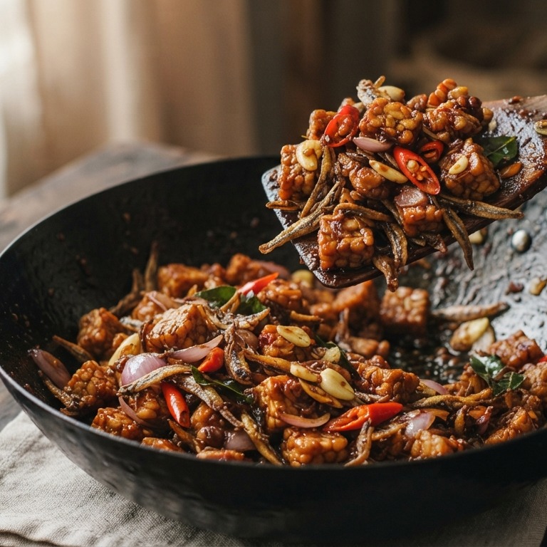 Tempeh Goreng Tjampoer recept