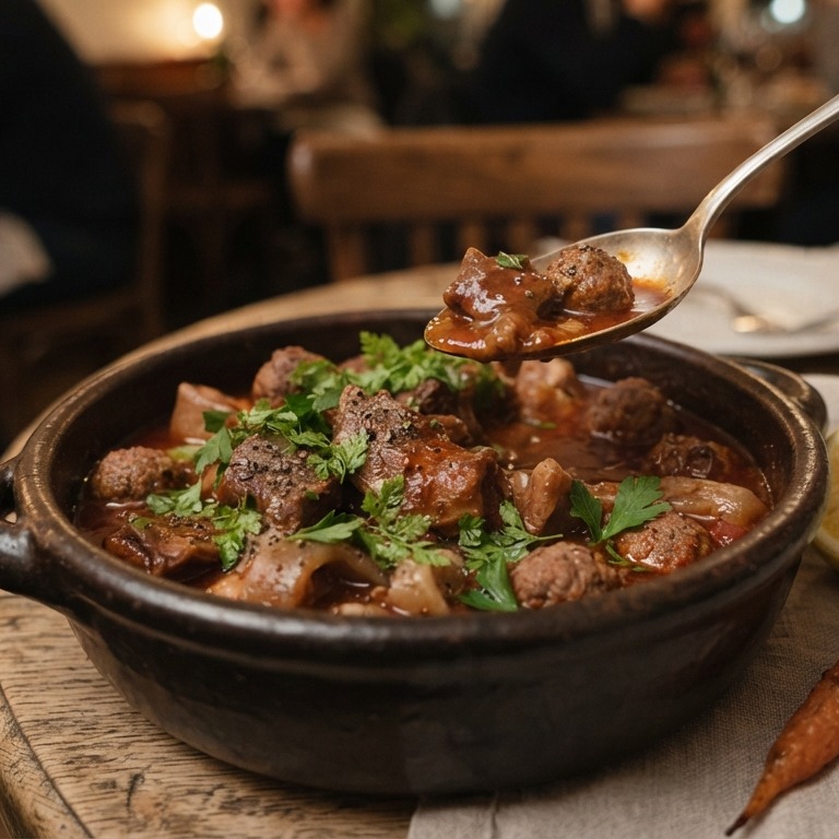 Tête de veau (kalfsvlees in tomatensaus) recept
