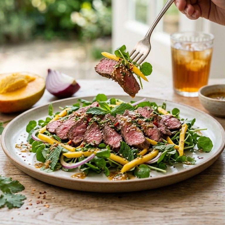 Thaise biefstuksalade recept