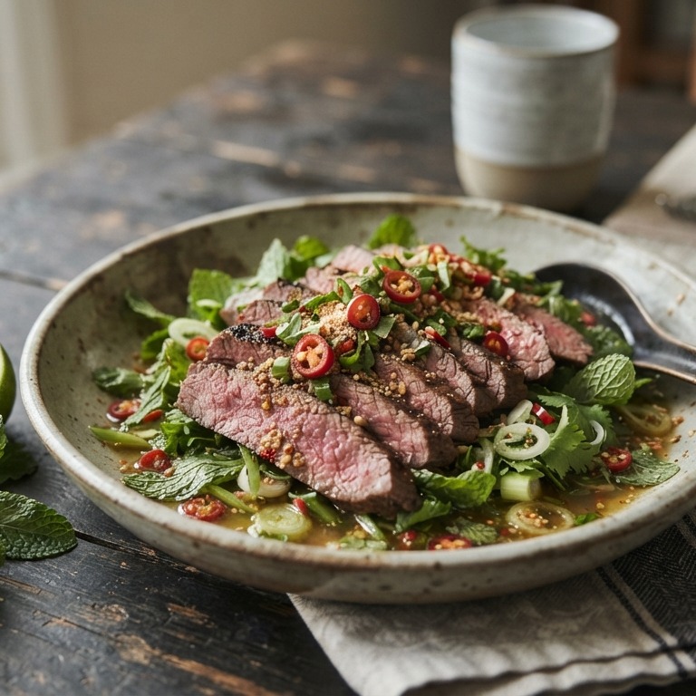 Thaise biefstuksalade recept