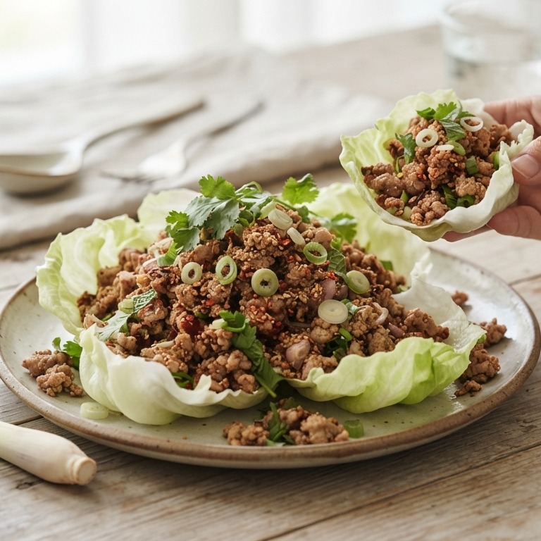 Thaise gehaktsalade recept