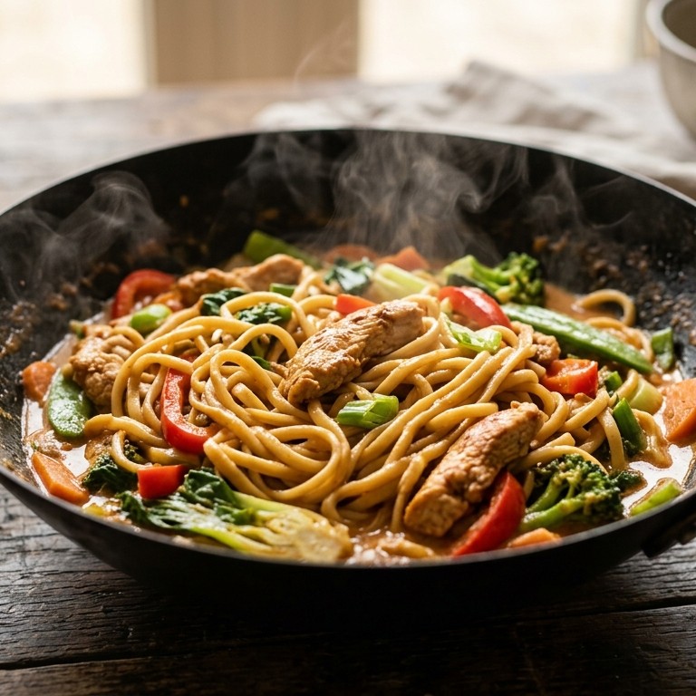 Thaise groenteschhotel met noedels recept