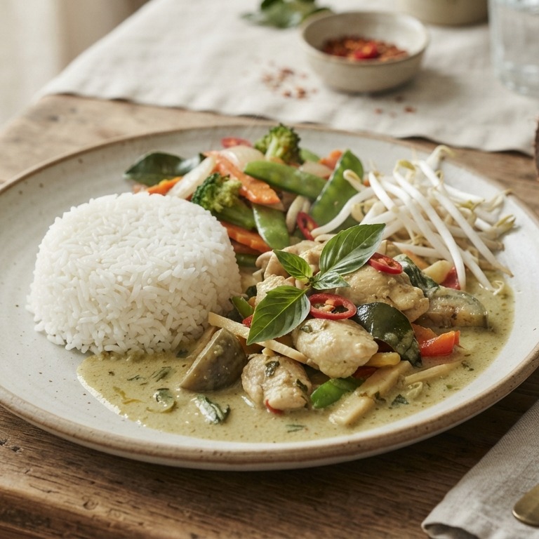 Thaise kip met rijst recept