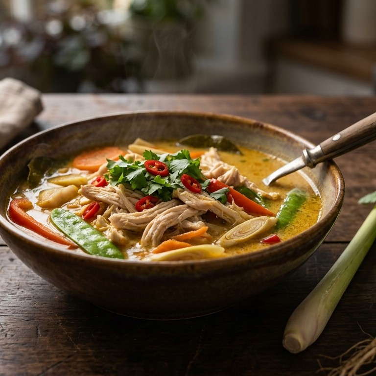 Thaise kippensoep recept