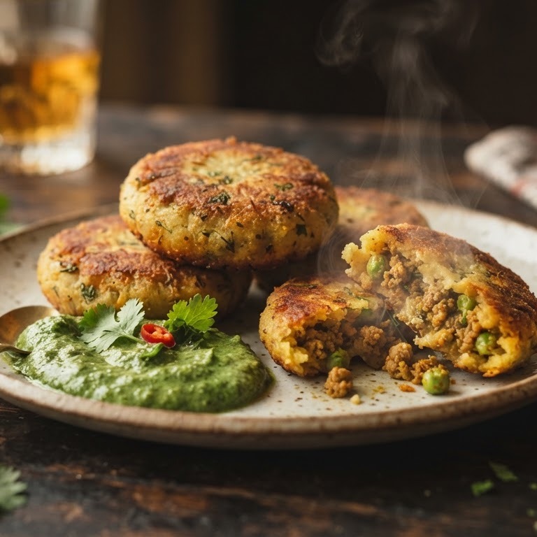 Tikia (Oudejaars aardappel gehakt beignets) recept