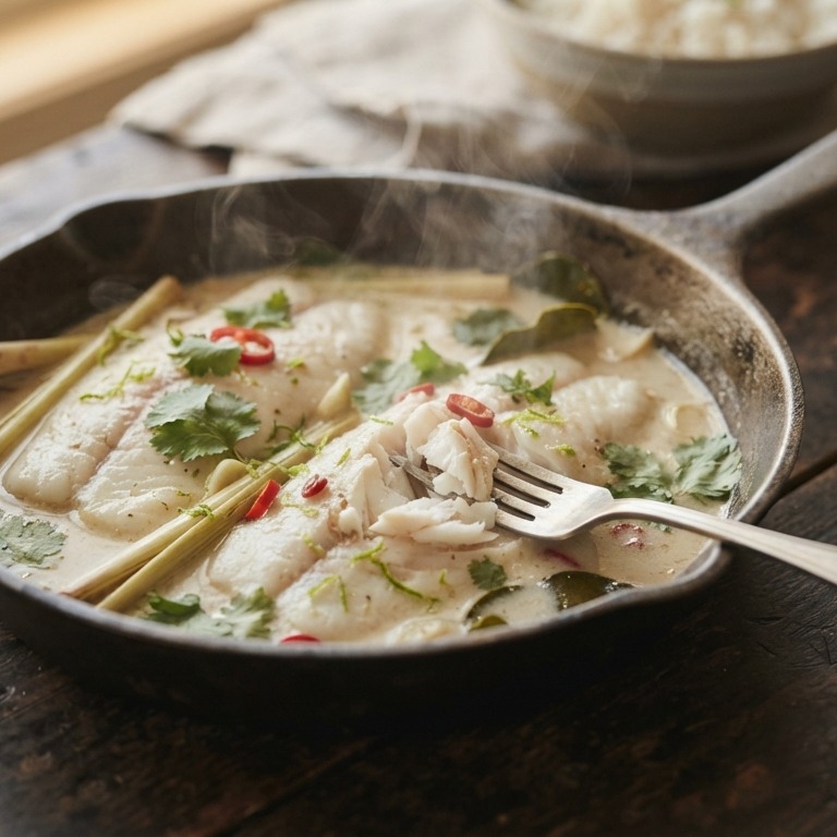 Tilapia in kokosmelk met sereh recept