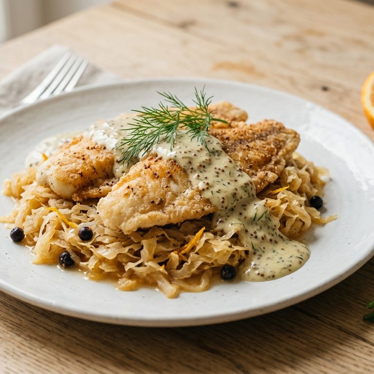 Tilapiafilet met mosterdsaus recept