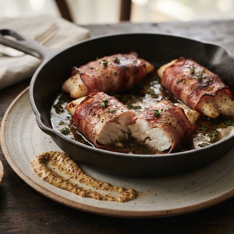 Tilapiafilet met schwarzwalder schinken recept