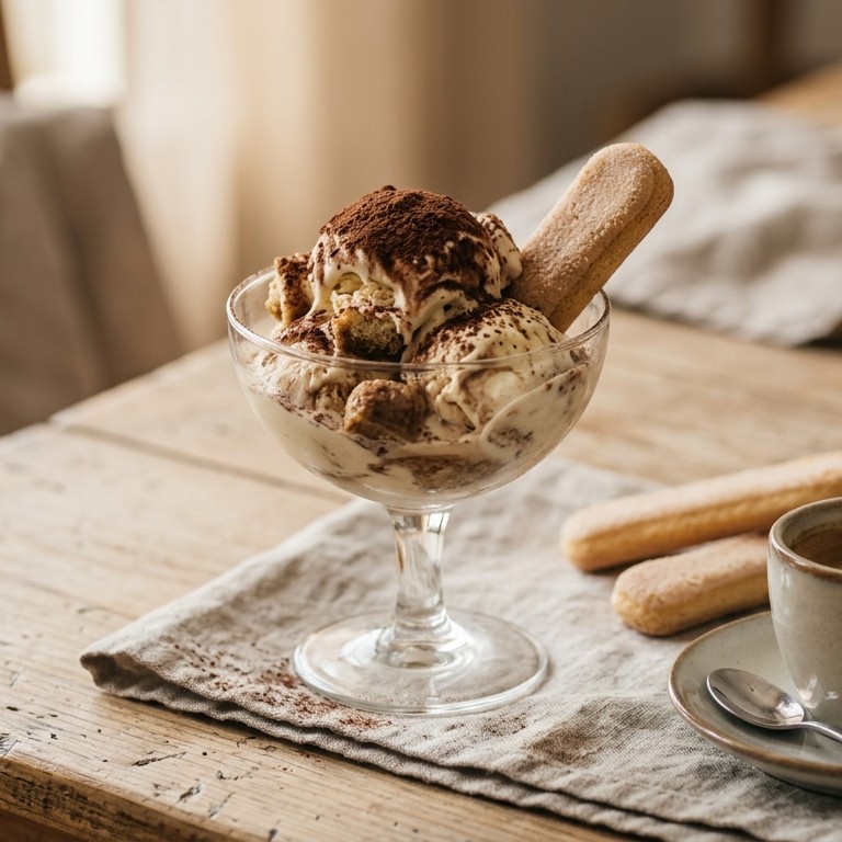 Tiramisu-ijs recept