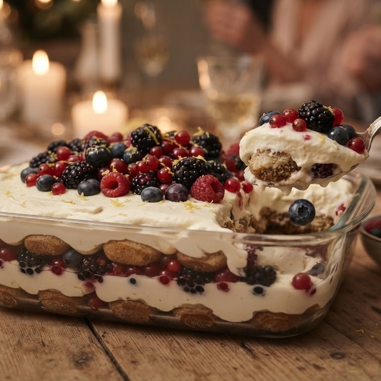 Tiramisu met bosvruchten recept