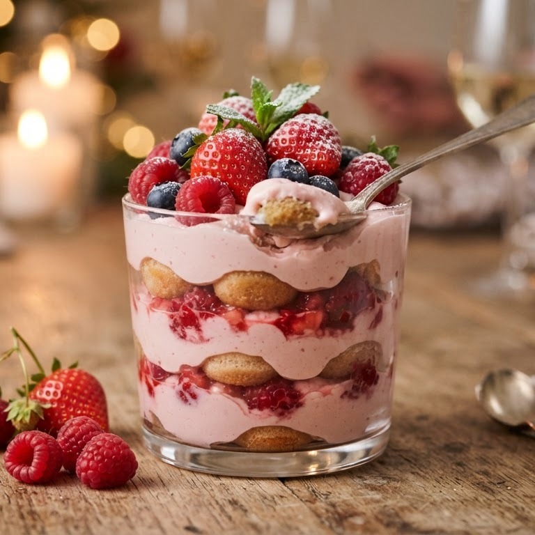 Tiramisu met rode vruchten recept