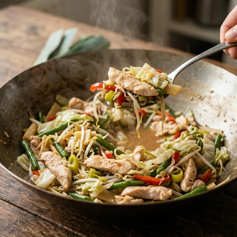 Tjap tjoi (kip met groente) recept