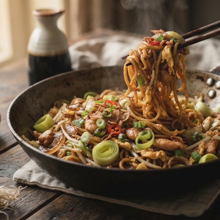 Tjau fan ook wel preischotel met kip recept