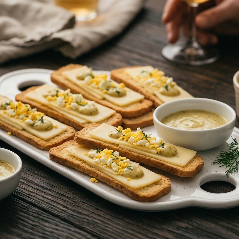 Toast met mosterd-dillesaus recept