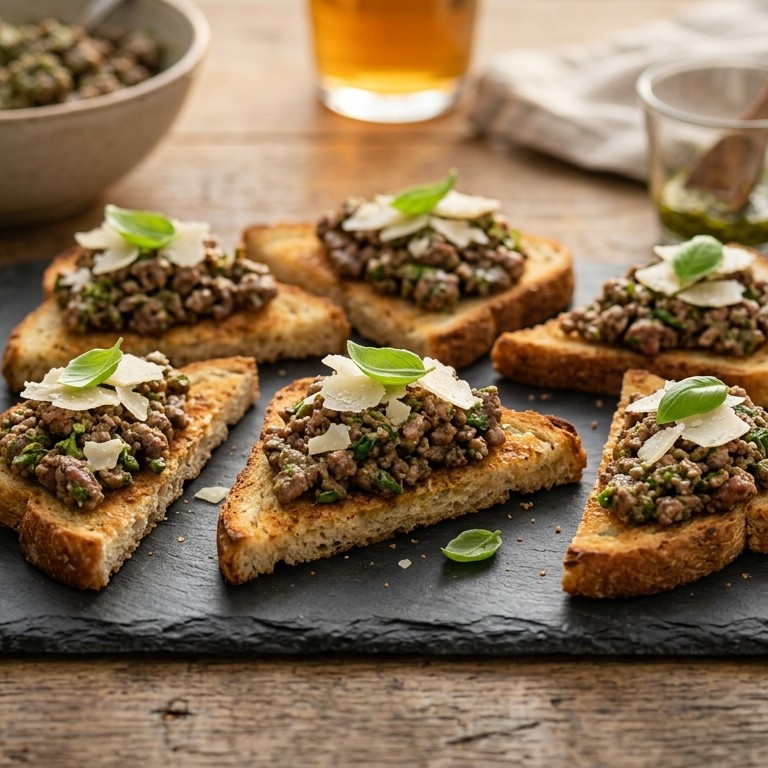 Toast met pesto tartaar recept