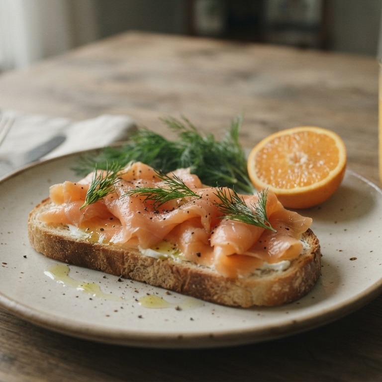 Toast met zalm recept