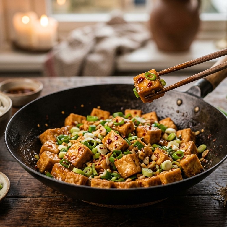 Tofu met bosui recept