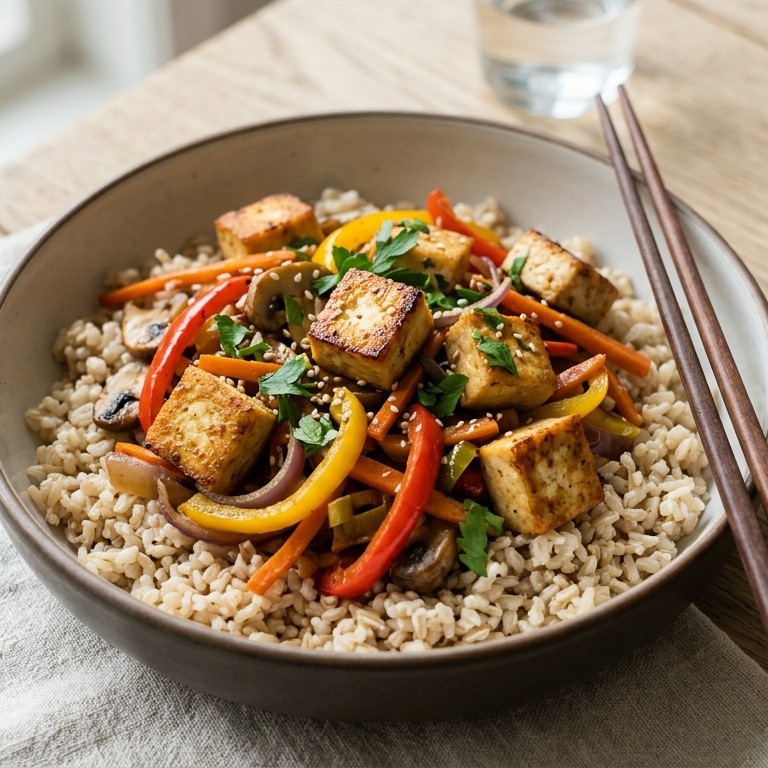 Tofu met wokgroenten recept