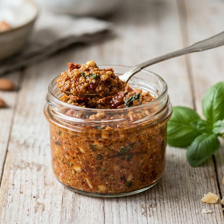 Tomaat-amandelpesto recept