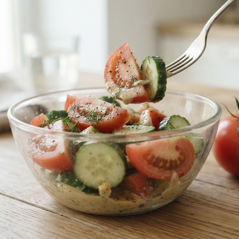 Tomaat-komkommersalade recept