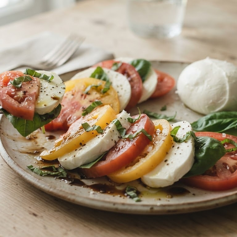 Tomaat met mozzarella en basilicum recept