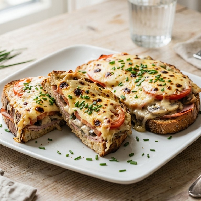 Tomaten- champignontoast recept